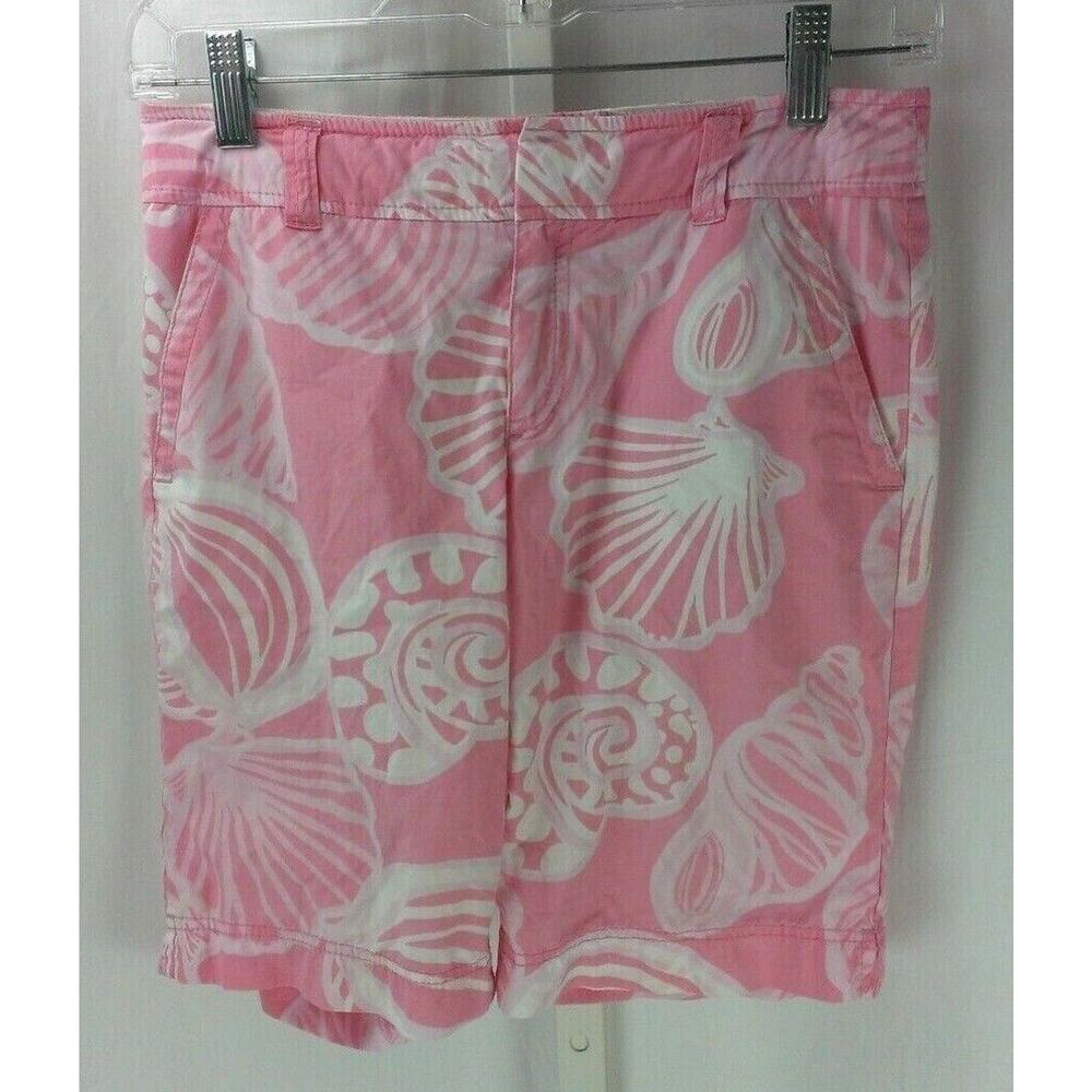 Lilly Pulitzer Womens Shorts Pink Shells Beach size 0